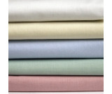 60" x 80" x 12" T-180 Blue Queen Percale Fitted Sheets